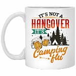 CubeBik It's Not A Hangover It's Camping Flu Ceramic Coffee Mug - Beer Stein - Water Bottle - Color Changing Mug