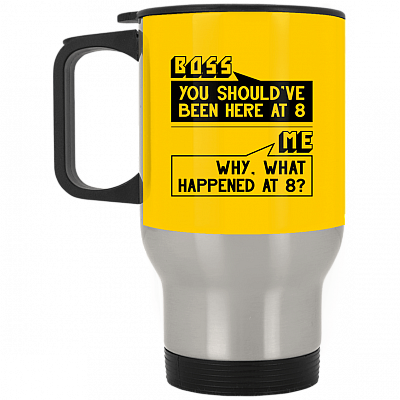 14 oz. Silver Travel Mug