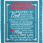 CubeBik A Physical Therapist's Prayer Fleece Blanket - Premium Sherpa Blanket - Woven Blanket