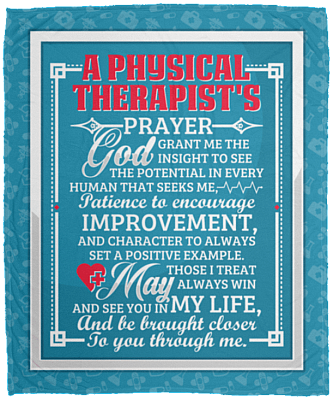 CubeBik A Physical Therapist's Prayer Fleece Blanket - Premium Sherpa Blanket - Woven Blanket