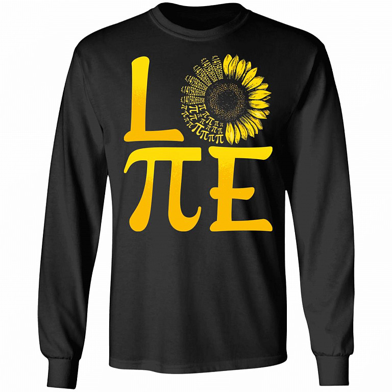 CubeBik Happy Pi Numer Symbol Sunflower Gift Hoodie Sweatshirt - Cool Pi Day Sunflower Lover T-Shirt