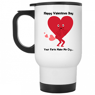 14 oz. White Travel Mug