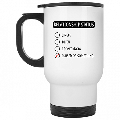 14 oz. White Travel Mug