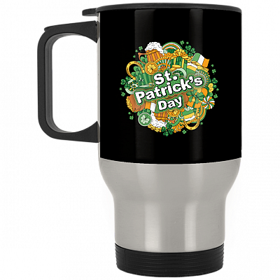 14 oz. Silver Travel Mug