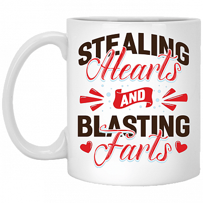 Stealing Hearts and Blasting Farts Ceramic Coffee Mug - Beer Stein - Water Bottle - Color Changing Mug