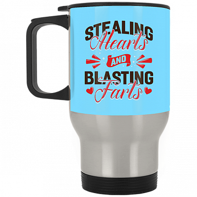 14 oz. Silver Travel Mug