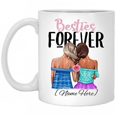Bestie Forever - Bestfriend Personalized Ceramic Coffee Mug - Beer Stein - Water Bottle - Color Changing Mug