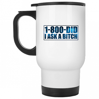 14 oz. White Travel Mug