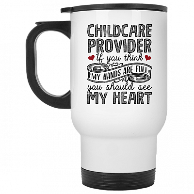 14 oz. White Travel Mug