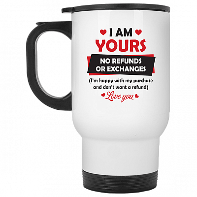 14 oz. White Travel Mug