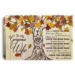 To My Gorgeous Wife Saying Framed Canvas Unframed Poster - I Love You More Than Most Quote Meme Home Wall Art