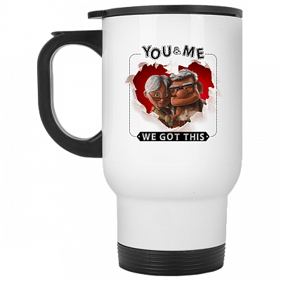 14 oz. White Travel Mug