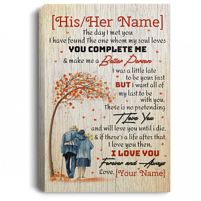 The Day I Met You I Have Found the One Whom My Soul Loves Personalized Framed Canvas Prints - Unframed Poster