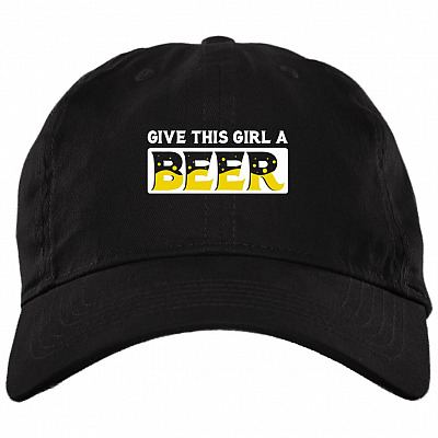 Give This Girl A Beer Twill Cap - High-Profile Snapback Hat - Trucker Hat