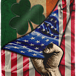 Shamrock It's Not A Party Until The Irish Show Up Blanket - Funny Patrick's Day Drinking Party Irish Blanket