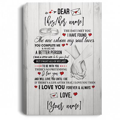 The Day I Met You I Have Found The One Whom My Soul Loves Personalized Framed Canvas Prints - Unframed Poster