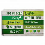Pot Of Gold Love Lucky Framed Canvas - Unframed Poster - St Patrick Day Gift