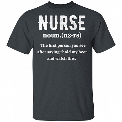 Alternative view of Nurse The First Person You See After Saying Watch This Print On Back T-Shirt