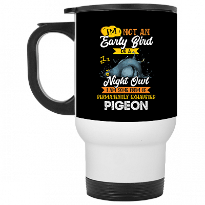 14 oz. White Travel Mug