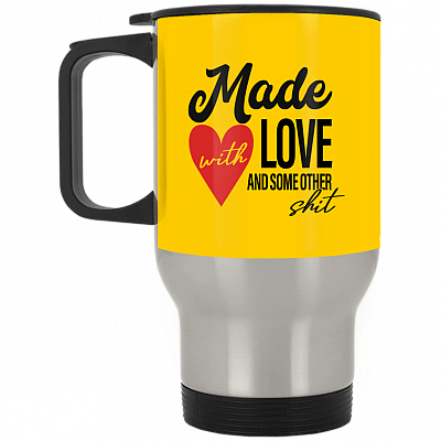 14 oz. Silver Travel Mug