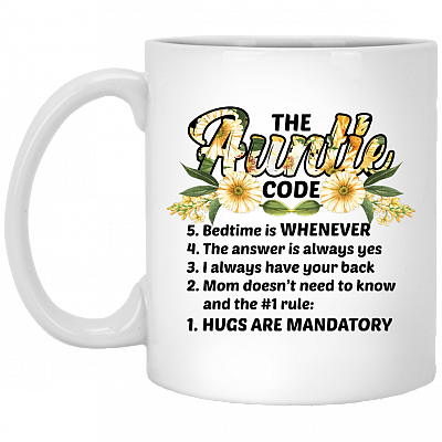 The Auntie Code Ceramic Coffee Mug - Funny Gift For Aunt