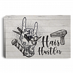 Hair Hustler Gallery Wrapped Framed Canvas Prints Unframed Poster - Tattoo Hairdresser Home Decor Wall Art