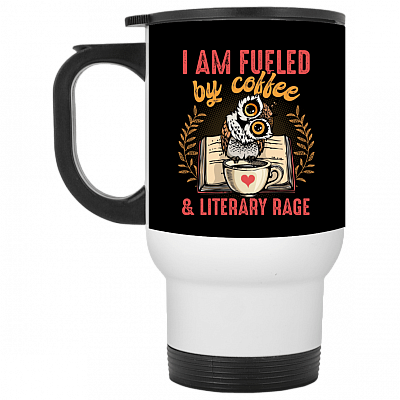 14 oz. White Travel Mug
