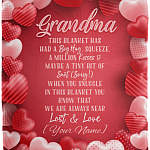 Grandma This Blanket Has Had a Big Hug Personalized Fleece Blanket - Premium Sherpa Blanket - Woven Blanket