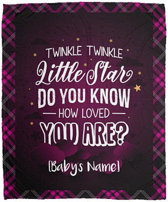Twin-Kle Little Star Do You Know How Loved You Are Personalized Fleece Blanket-Premium Sherpa Blanket-Woven Blanket