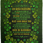 An Irish Blessing May the Road Rise to Meet You Fleece Throw Blanket - Premium Sherpa Blanket