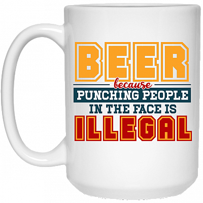 15 oz. White Mug