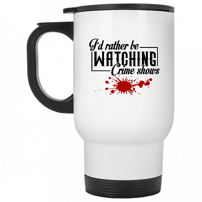 14 oz. White Travel Mug