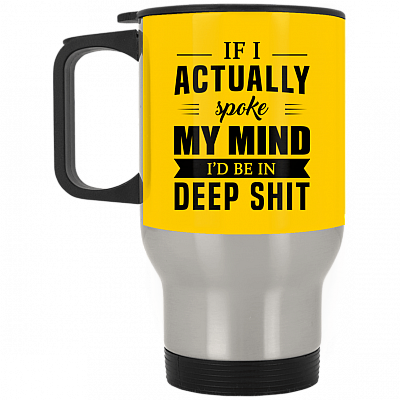 14 oz. Silver Travel Mug