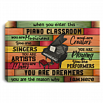 When You Enter This Piano Classroom Framed Canvas - Unframed Poster