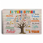 In This Office We Are Helpful We Achieve Goals Surgical Therapy Tree Framed Canvas - Unframed Poster