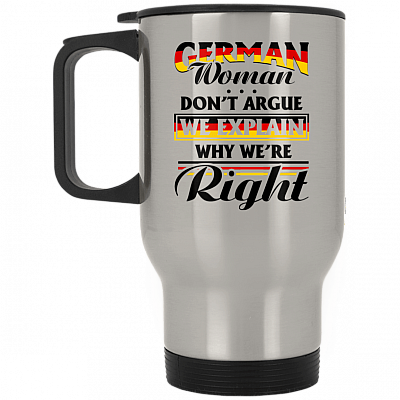 14 oz. Silver Travel Mug