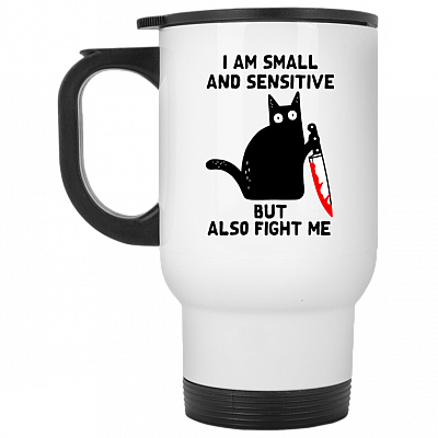 14 oz. White Travel Mug