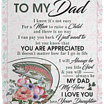 To My Dad I KNow Its Not Easy For A Man To Raise A Child Fleece Blanket - Sherpa Blanket - Woven Blanket