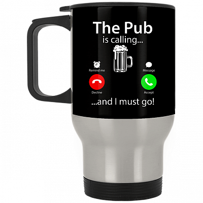 14 oz. Silver Travel Mug