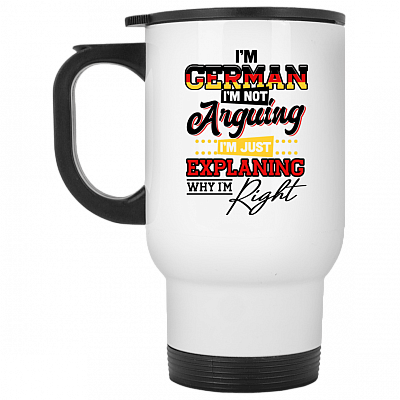 14 oz. White Travel Mug