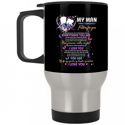 14 oz. Silver Travel Mug