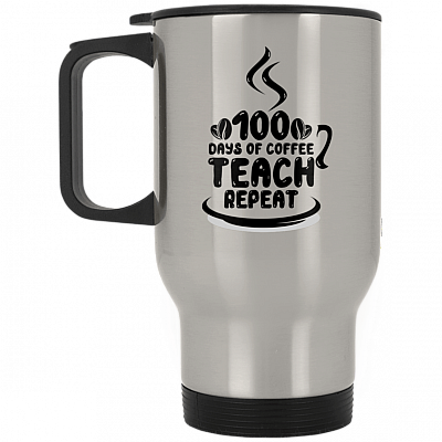 14 oz. Silver Travel Mug