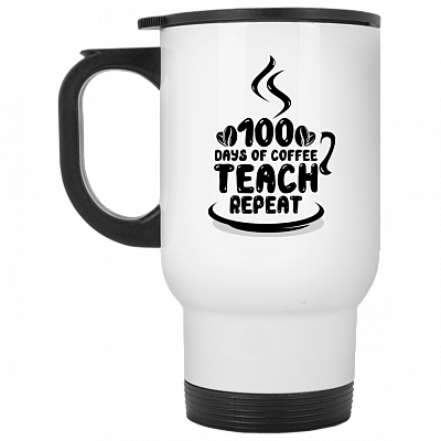 14 oz. White Travel Mug