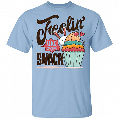 Feeling Like A Snack Cute Cupcake T-Shirt for Girl