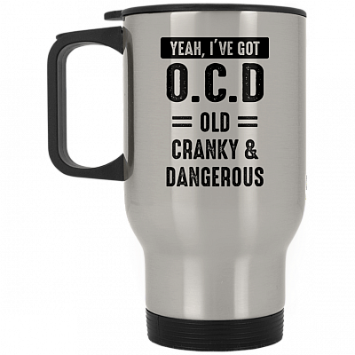 14 oz. Silver Travel Mug