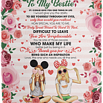 To My Bestie If I Could Give You One Thing In Life Rose Fleece Blanket - Sherpa Blanket - Woven Blanket