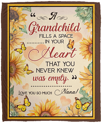 A Grandchild Fills A Space In Your Heart That You Never Knew Fleece Blanket - Premium Sherpa Blanket