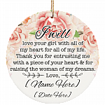 CubeBik I Will Love Your Girl With All Of My Heart Ornament Keepsake - Porcelain Ceramic - Gift for Mother In Law