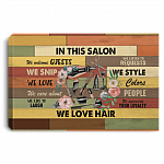 CubeBik In This Salon We Welcome Guests We Listen To Requests Gallery Wrapped Framed Canvas Prints - Unframed Poster