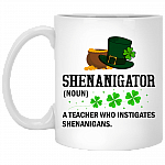 CubeBik Shenanigator A Teacher Who Instigates Shenanigans Ceramic Coffee Mug - Beer Stein - Water Bottle